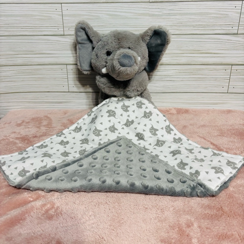 Handmade Elephant Infant Boy Girl Lovey Security Blanket